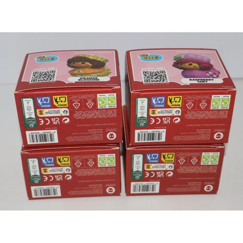 Tubbz STRAWBERRY SHORTCAKE Mini Rubber Scented Ducks Lot of 4 NEW